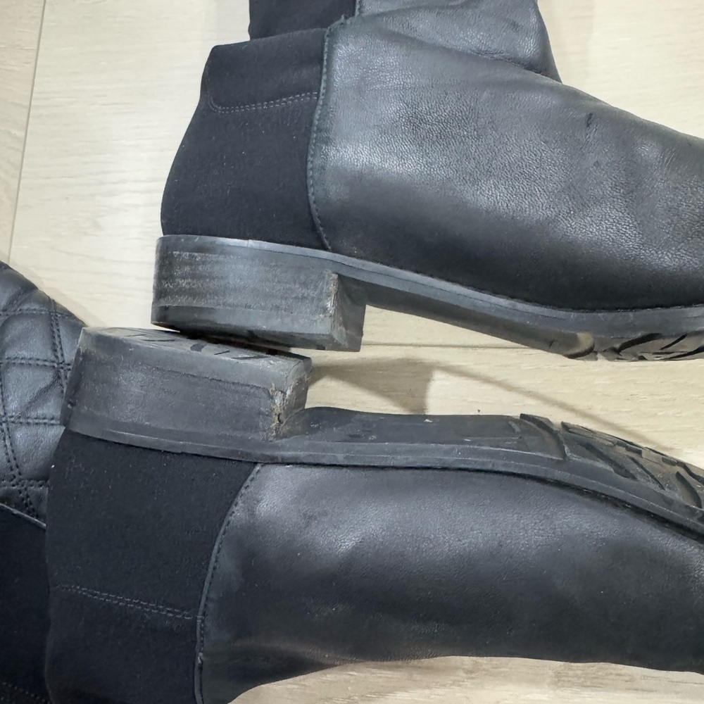 Stuart Weitzman 50/50 leather quilted boots 7.5 - Picture 11 of 12